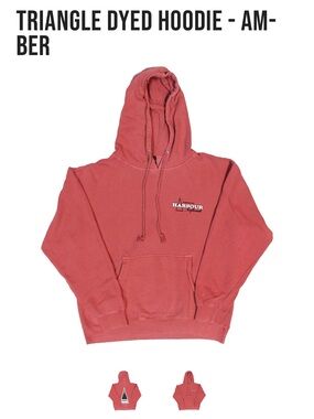 Harbour Triangle-Dyed Pullover Hoodie — Amber Red
